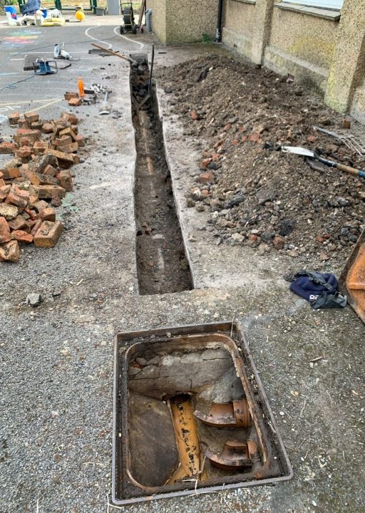 drainage pipe work