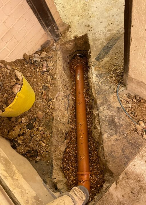 drainage pipe work