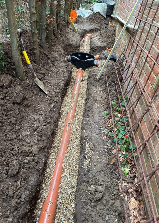 drainage pipe work
